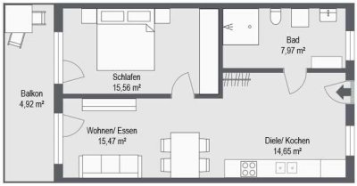 Betreutes Wohnen in Altdorf - Helle 2-Zimmer-OG-Wohnung mit Balkon!