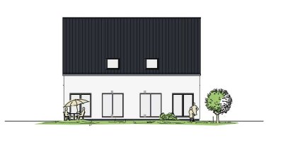 Moderne Neubau-Doppelhaushälfte KfW 40QNG mit freiem Naturblick - Erstbezug zur Miete