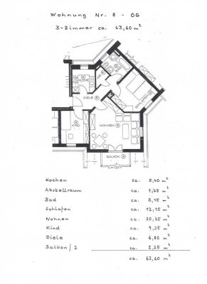 2,5-Zimmer-Dachgeschosswohnung mit Balkon und EBK in Penzberg