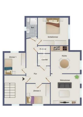 Helle Dachgeschosswohnung