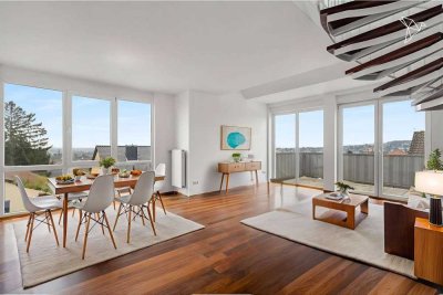 EXKLUSIVES WOHNEN MIT SKYLINEBLICK � Stilvolle Maisonette-Wohnung in Hofheim am Taunus!
