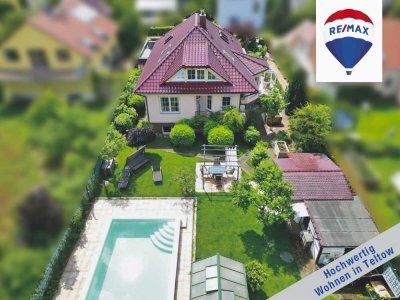 300 m² Wohn-/Nutzfläche - stilvolle Villa mit Pool und Sauna in Waldrandlage vor den Toren Berlins
