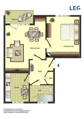 2-Zimmer-Wohnung in Unna Süd