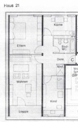 Provisionsfrei, von Privat!! 3-Zimmer-Wohnung mit Balkon, Aufzug und Tiefgaragen-Stellplatz