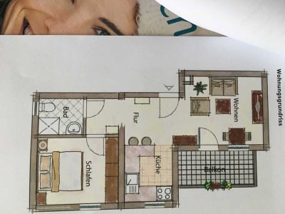 sehr schöne 2-Raum-Erdgeschosswohnung mit EBK in Erlangen