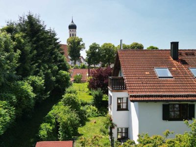 Zwischen Wörthsee u. Pilsensee, helle, schöne 4 Zimmer-Whg.+Wohnk, 2 Bäder, 2 Balkon, Gartenanteil