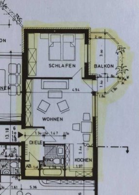 Barrierearme 2-Zimmer-Etagenwohnung mit Balkon und Tiefgaragenplatz - 4. Etage