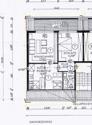 Dachgeschosswohnung mit Loggia