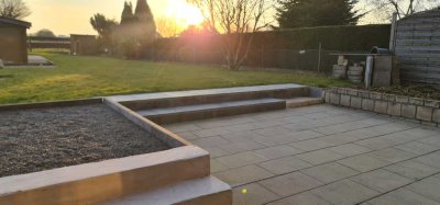 Neuss-Uedesheim: traumh. Garten-Terrassen-Wohnung, 4 Zimmer, perfekte Süd-Westlage, Kamin, 2 Bäder