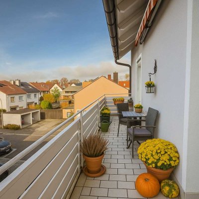 Zentral Wohnen in Erding – Gepflegte 3-Zimmer-Wohnung mit West-Balkon und Außenstellplatz