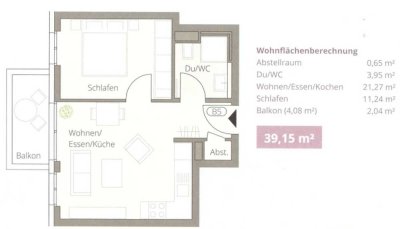 Einbauküche und Balkon: barrierefreie 2,5-Zimmer-Wohnung in Backnang