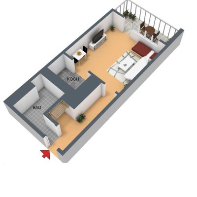 Demnächst frei! 1-Zimmer-Wohnung in Mönchengladbach Hardt