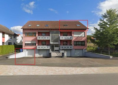 Sanierte 3-Zimmer-Dachgeschosswohnung in Igersheim inkl. Garage + Stellfläche