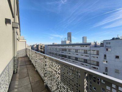 Exklusive 2-Zimmer-Dachgeschosswohnung mit Süd/West-Terrasse – Erstbezug in Toplage Nahe U1 Kagran, Donau Zentrum &amp; Alter Donau