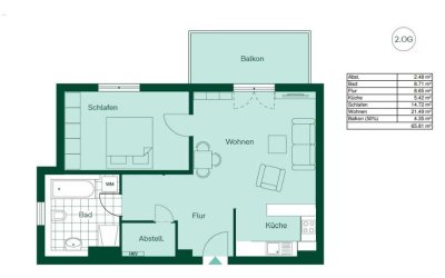 Moderne 2-Zimmer-Wohnung mit Balkon und / oder Tiefgarage bzw. Stellplatz in Berlin-Schönefeld