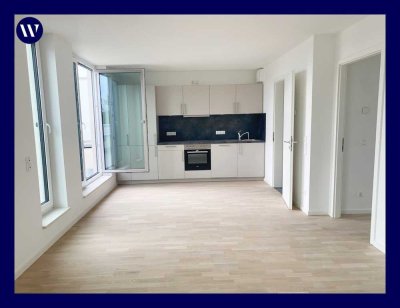 Direkt einziehen! Moderne 2 Zimmer + 2 Balkone, Einbauküche, Walk-In-Dusche, Aufzug