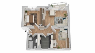 Versmold-Zentrum / Attraktive Wohnung, 78 m² Wfl. und Garage für Kapitalanleger und Eigennutzer