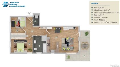 Neubauprojekt! 3-Zimmer-Wohnung in toller Lage!  -Letzte verfügbare Einheit !-