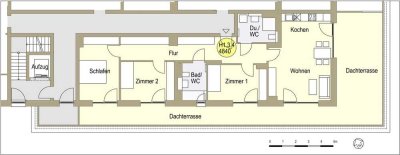 Exklusive 4-Zimmer-Wohnung mit großer Dachterrasse in Gundelfingen