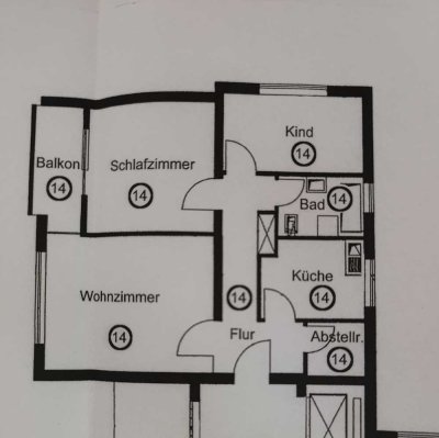 Stilvolle 3-Raum-Wohnung mit Balkon in Tübingen