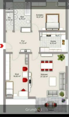 Gepflegte 3,5-Zimmer-Wohnung mit Balkon in Bad Kissingen