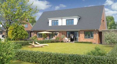 Neubau einer ebenerdigen Haushälfte! 3-Zimmer-Raumwunder mit Garten und Carport in Etelsen