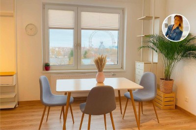 Fully Furnished Apartment in Vienna on Praterstraße – Stunning Giant Ferris Wheel View
