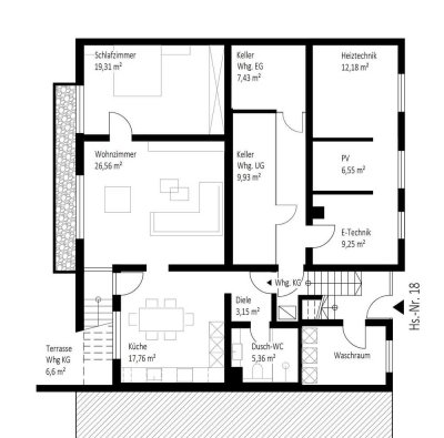 Stilvolle 4-Raum-EG-Wohnung mit Gartennutzung in Groß-Umstadt/Richen