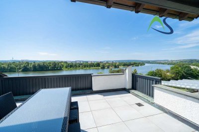 Klimatisierte Dachterrassenwohnung mit traumhaftem Ausblick auf die Donau