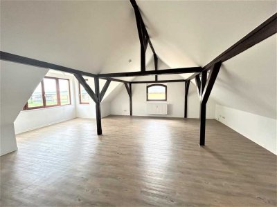 Traumwohnung im Dachgeschoss mit Einbauküche und Blick auf die Elbe!