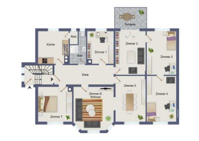 7 Zimmer - eine Wohnung - ein Zuhause!