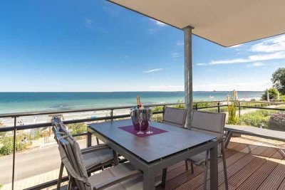 Scharbeutz, Am Hang - 100% Meerblick- 3-Zimmer-Wohnung mit Balkon + PKW-Stellplatz