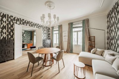 Vollmöblierte Luxus Altbauwohnung gegenüber Palais Liechtenstein