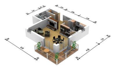 Helle 1,5-Zi.-Wohnung mit Balkon und EBK in Jettingen.