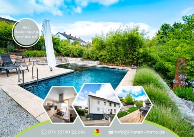 Innenstadtlage Balingen: Kernsanierte DHH mit Wärmepumpe, traumhafte Gartenanlage mit Außenpool!