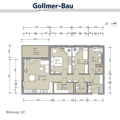 Geräumige 3-Zimmer-Wohnung mit Gäste-WC und Ost-Balkon