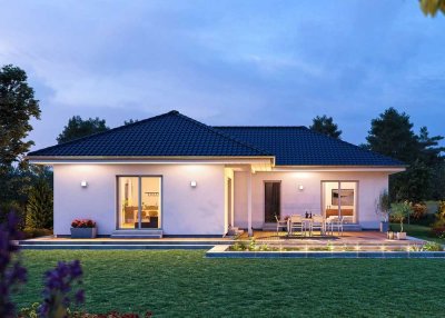 Moderner Winkelbungalow - Wohnen auf einer Ebene mit cleverem Grundriss