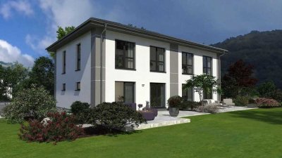 Bauen auf kleineren Grundstücken - Doppelhaushälfte Stadtvilla mit ca.142 m² Wohnfläche