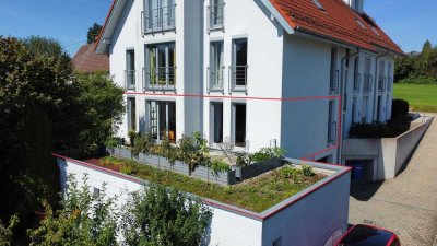3,5-Zimmer-Wohnung mit Garten, zwei Terrassen und Garage in Mittelbiberach!