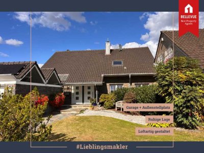 Loftartige 3-Zimmer-Wohnung || mit Kamin, Terrasse & Garage || ca. 102 m²
