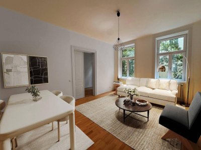 Besonders charmanter Stilaltbau mit Flair und Grünblick mitten in der City.
