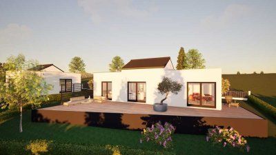 Schlüsselfertiger Bungalow der Zukunft auf kleinem Grundstück