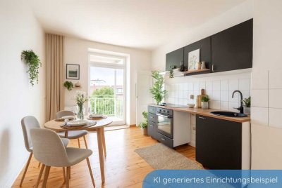 Hübsche 2-Zimmer-Eigentumswohnung im 
1. Obergeschoss - frisch renoviert mit neuer Einbauküche