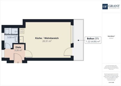 Freistehende 1-Zimmer-Wohnung in Best-zustand mit perfekter  Anbindung und nahe Natur