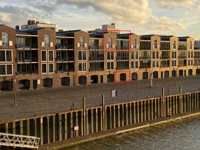 Panoramablick auf Weser und Geeste! 3-Zimmer-Wohnung mit Loggia in Speicherhaus