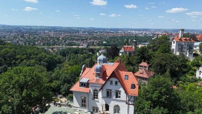 Erstbezug 12-25 ! Neubau-Studio- Penthouse Ebene m.Lift im Villendenkmal & Traumblick über Dresden!