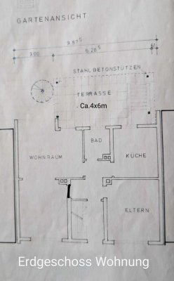 Frisch renovierte 3-Zimmer-Wohnung mit großem Wohn-/Essbereich, Terrasse & eigenem Garten