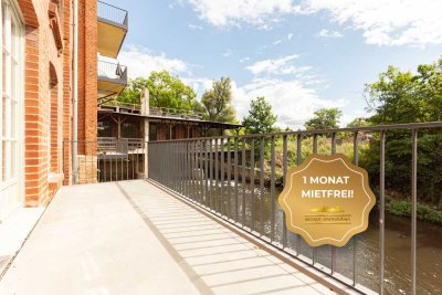 1 Monat kaltmietfrei | Loft am Wasser gelegen  | Großer Balkon | Wasserblick | Stellplatz