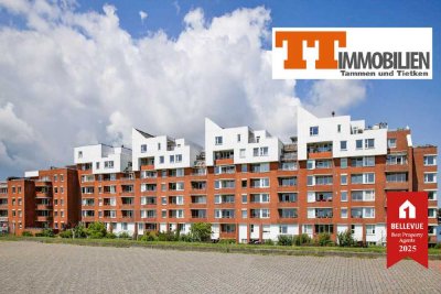 TT bietet an: Panoramablick auf Meer &amp; Hafen  Lichtdurchflutete Eigentumswohnung am Südstrand