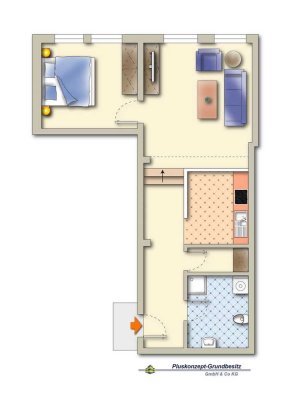 Charmante 2-Zimmer-Wohnung im Erdgeschoss